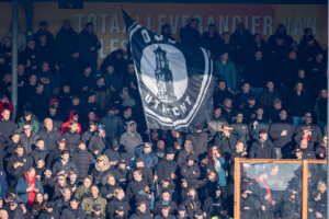 Het uitvak met FC Utrecht-supporters in Volendam