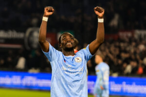 Joshua Kitolano na de zege op Feyenoord