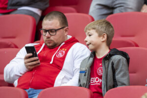 Ajax-fans op de tribune