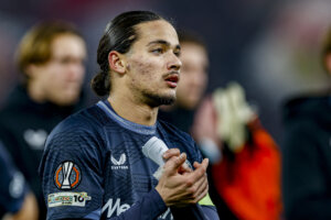 Anis Hadj Moussa in een uitwedstrijd van Feyenoord