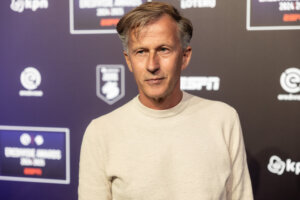 Andries Jonker bij de uitreiking van de Eredivisie Awards in Utrecht
