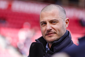 Danny Koevermans namens ESPN aan het werk in Eindhoven