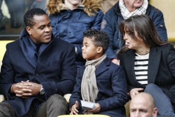 Patrick Kluivert met zijn zoon Shane