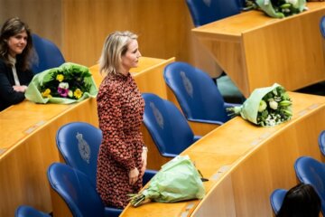 Jeanet van der Laan (D66) in de Tweede Kamer