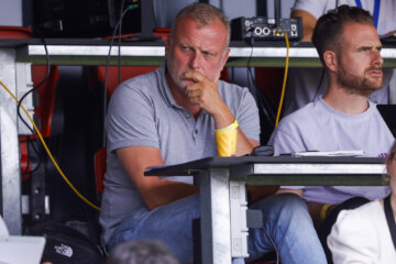 Leon ten Voorde op de tribune