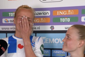 Janneke Ennema barst in tranen uit tijdens het interview
