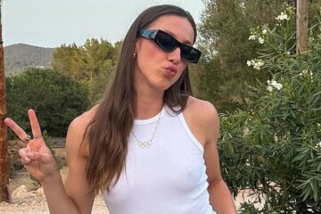 Suzanne Schulting op vakantie