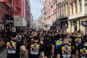 Poolse supporters in Amsterdam