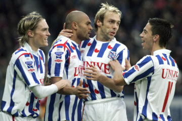 Lasse Nilsson, Afonso Alves, Paul Bosvelt en André Hanssen bij SC Heerenveen