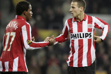 Jefferson Farfán en Roy Beerens namens PSV