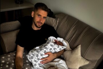 Pawel Bochniewicz en zijn kindje