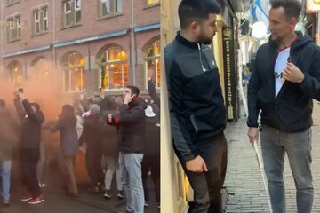 Vent in Feyenoord shirt verschijnt bij Ajax