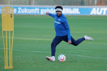 Jean-Paul Boëtius op de training van Hertha BSC