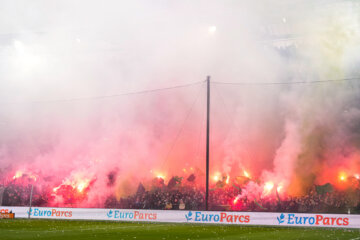 Vuurwerk tijdens De Klassieker
