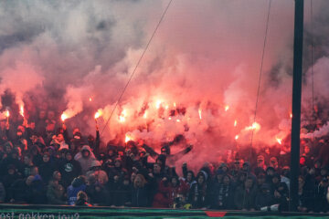 Vuurwerk tijdens de bekerfinale