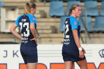 Maudy Stoop en Robin Blom bij AZ