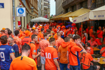 Oranje-fans in Leipzig