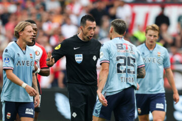 Dennis Higler tijdens Feyenoord-Willem II