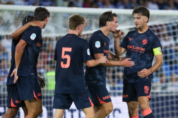 Jesper van Riel, Anthony Descotte en Wessel Kooy bij Jong FC Utrecht