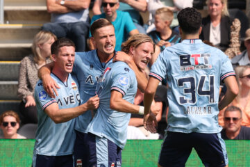Jesse Bosch na zijn goal tegen Heracles Almelo