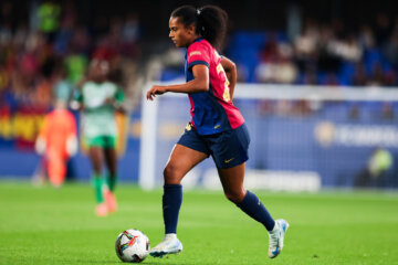 Esmee Brugts in actie namens FC Barcelona