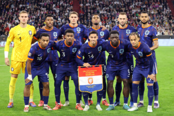 Het Nederlands elftal voor de interland tegen Duitsland