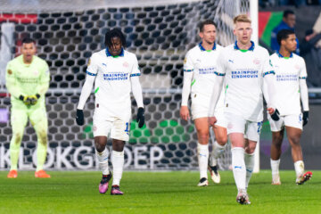 De spelers van PSV balen