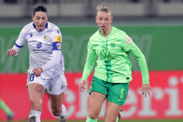 Ella Peddemors in actie namens VfL Wolfsburg