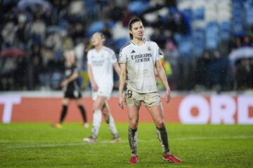 Signe Bruun tijdens Real Madrid - Arsenal