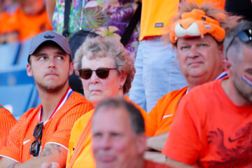 Lars Miedema op de tribune