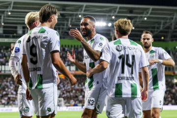 Marvin Peersman juicht voor FC Groningen
