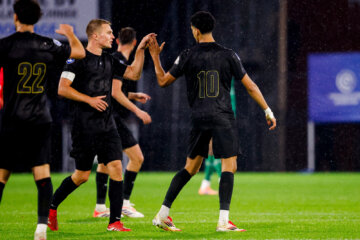 NAC Breda viert doelpunt tegen FC Groningen
