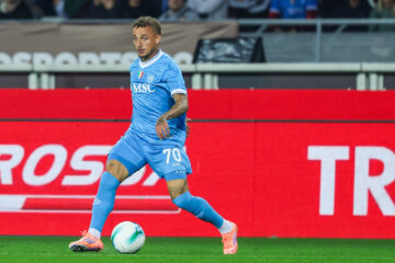 Noa Lang in actie voor Napoli