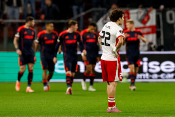 Miguel Rodriguez baalt van een treffer van Nottingham Forest