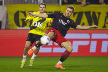 Juho Talvitie in duel met Rick Meissen