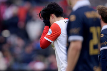 Ayase Ueda tijdens Feyenoord - Go Ahead Eagles