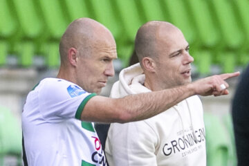 Arjen Robben en Danny Buijs bij FC Groningen