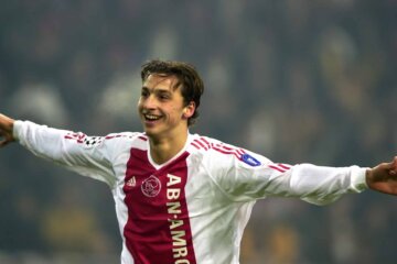 Een jonge Zlatan in actie voor Ajax