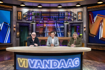 René van der Gijp, Wilfred Genee en Johan Derksen bij VI Vandaag