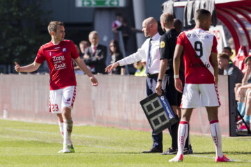 Wout Brama en Erik ten Hag bij FC Utrecht