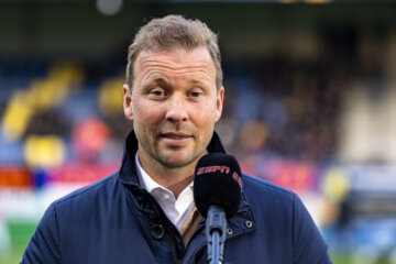 Rick Kruys voor de camera van ESPN