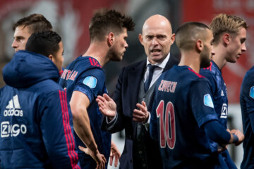 Marcel Keizer als trainer bij Ajax