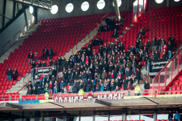 Sparta-fans in het uitvak bij FC Twente in 2018