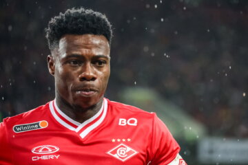 Quincy Promes in het shirt van Spartak Moskou