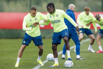 Noa Lang en Johan Bakayoko