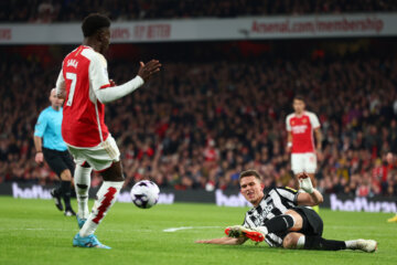 Sven Botman tegen Arsenal