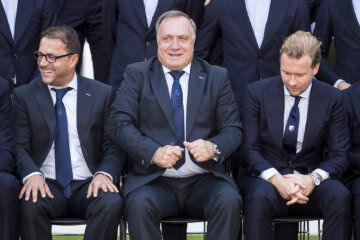 Zeljko Petrovic, Dick Advocaat en Rick Kruys in 2018 bij FC Utrecht