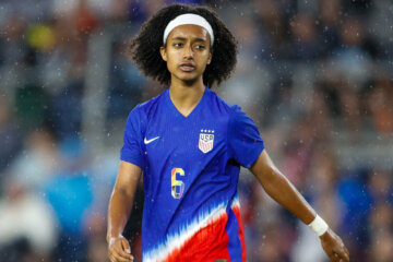 Lily Yohannes in actie namens de Verenigde Staten