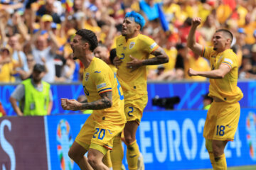 Roemenië viert een doelpunt