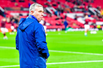 Rene Hake op Old Trafford
